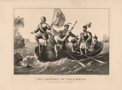 The Landing Of Columbus At San Salvador October 12 1492