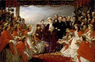 The Landing Of Hrh The Princess Alexandra At Gravesend March 7 1863
