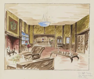 The Last Enemy Sketch No 1 Domestic Interior
