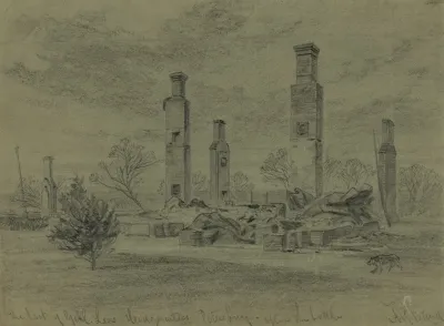 The Last Of Genl Lees Headquarters Petersburg After The Battle