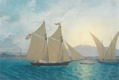 The Launch Of La Sorciere On The Lake Of Geneva