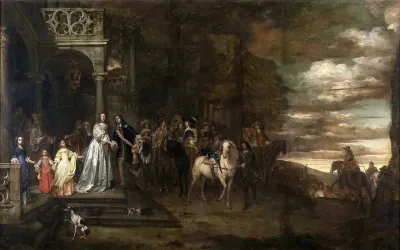 The Leavetaking Of Captain Hendrik De Sandra Sent Off By His Wife And Children