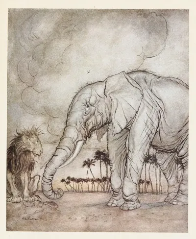 The Lion Jupiter And The Elephant