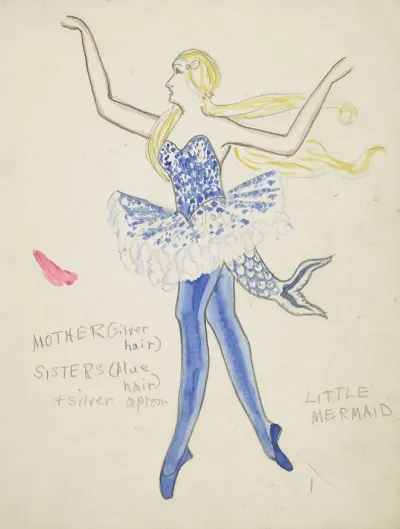 The Little Mermaid Mothersisters Blue Ballet Bodice And Tutu With Fishtail Attached