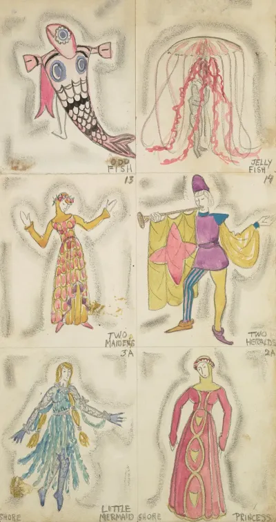 The Little Mermaid Odd Fish Jellyfish Two Maidens Two Heralds Shore Little Mermaid Shore Princess