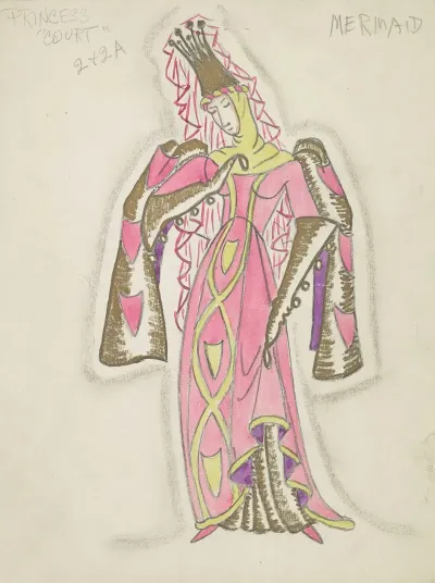 The Little Mermaid Princess Court Pink And Yellow Dress