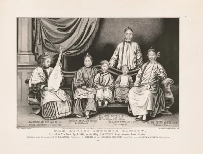 The Living Chinese Family Arrived In New York April 1850 In The Ship Ianthe Capt Johnson From Canton