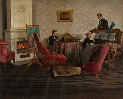 The Living Room Of The Danish Minister In Dresden