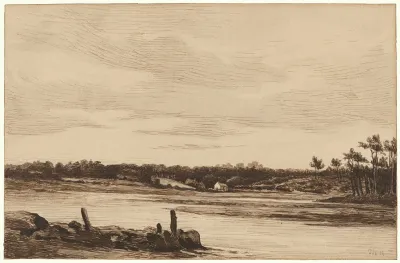 The Loing River At The Edge Of The Forest Of Fontainebleau