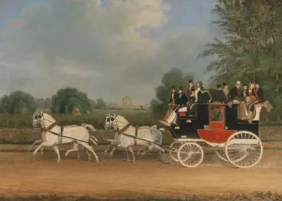 The London Faringdon Coach Passing Buckland House Berkshire