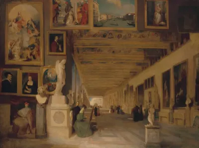 The Long Gallery Of The Uffizi Florence