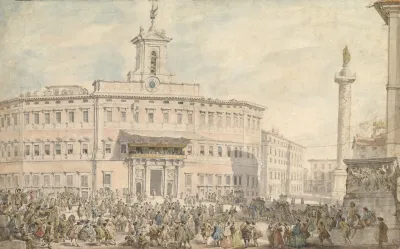 The Lottery In Piazza Di Montecitorio