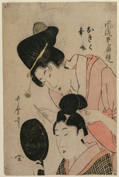 The Lovers Okiku And Kozuke From The Series An Elegant Comparison Of Charming Features
