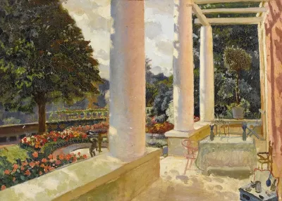 The Macmonnies Estate Terrace In Giverny