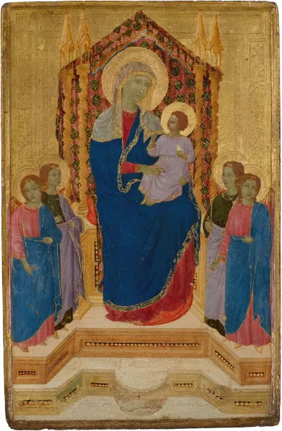The Madonna And Child Enthroned With Four Angels