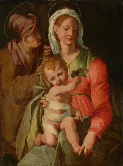 The Madonna And Child With Saint Anne