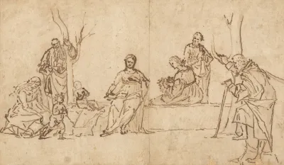 The Madonna And Child With Saints In A Landscape Sacra Conversazione