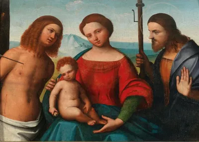 The Madonna And Child With Saints Sebastian And James The Greater