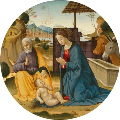 The Madonna And Saint Joseph Adoring The Christ Child
