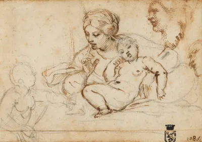 The Madonna And Sleeping Child With The Infant Baptist Il Silenzio