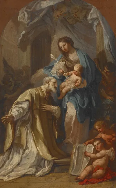 The Madonna Appearing To St Philip Neri