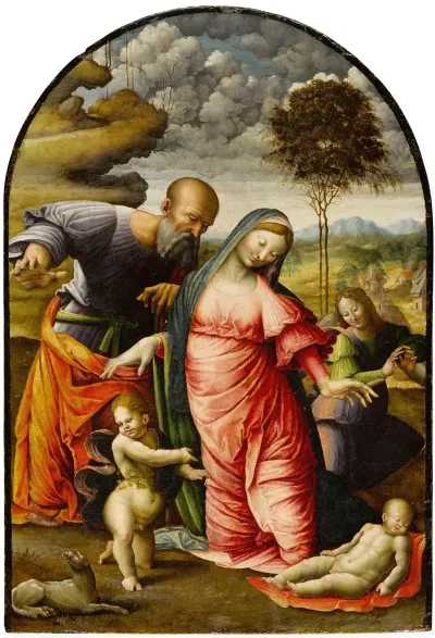 The Madonna Saint Joseph The Infant Baptist And An Angel Adoring The Infant Christ The Feigen Adoration