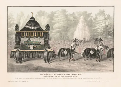 The Magnificent Oconnell Funeral Car Passing The Park In New York City On Wednesday Sept 22nd 1847