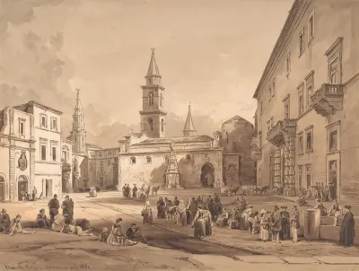 The Main Square In Andria Bari