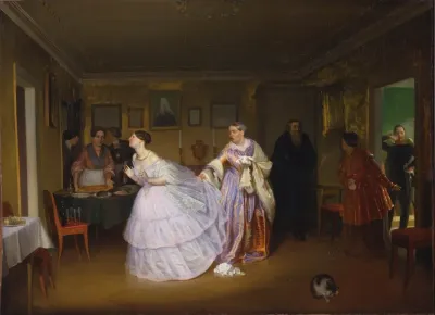 The Major Makes A Proposal Inspecting A Bride In A Merchants House