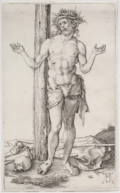 The Man Of Sorrows Standing With Hands Raised