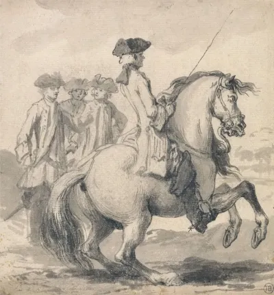 The Manege Gallop With The Right Leg Engraved As Plate 14 In Twenty Five Actions Of The Manage Horse