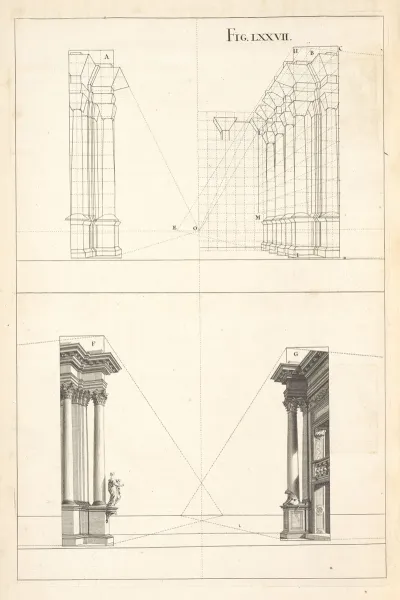 The Manner Of Making The Net Work Or Squares And Painting The Scenes Of Theaters