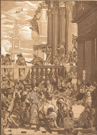 The Marriage Of Cana Right Sheet After Paola Veronese