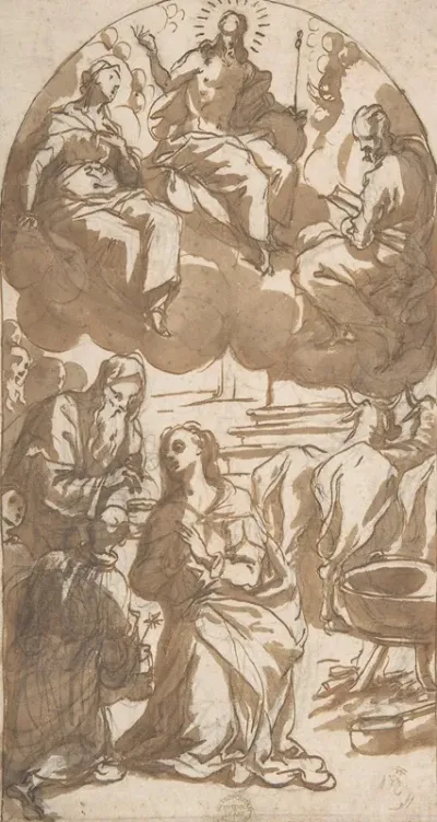 The Martyrdom Of Saint Lucy Her Last Communion Before Being Dragged By Oxen