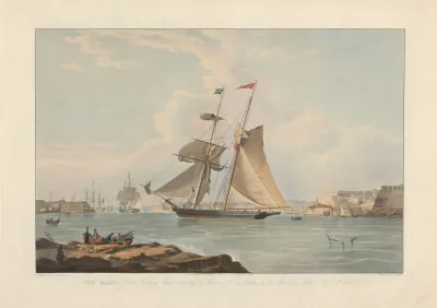 The Mary Joshua Collings Master Entering The Harbour Of La Valletta In The Island Of Malta Dec 5 1835
