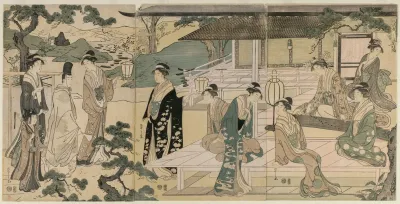 The Matsukaze Chapter Of The Tale Of Genji From The Series The Tale Of Genji In Elegant Modern Dress