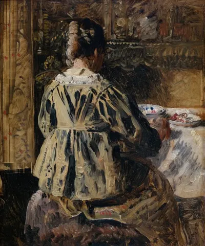 The Meal Or Woman Seen From The Back