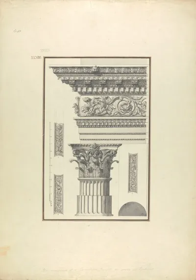 The Members Of A Corinthian Temple In Ruins At Ephesus
