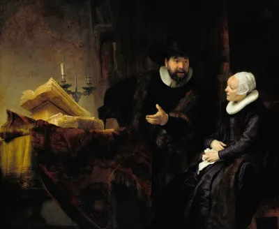 The Mennonite Preacher Anslo And His Wife
