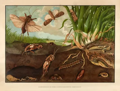 The Metamorphosis Of Crickets Moth Larvae Millipedes And Field Snails