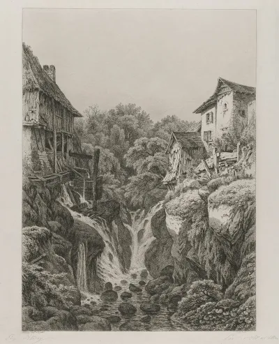 The Mill And Waterfall Of Gresy Near Aix Les Bains