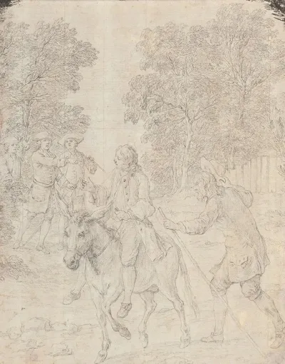 The Miller His Son And The Donkey After Oudrys The Fables Of La Fontaine
