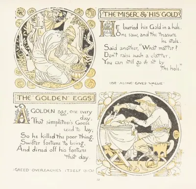 The Miser And His Gold The Golden Eggs