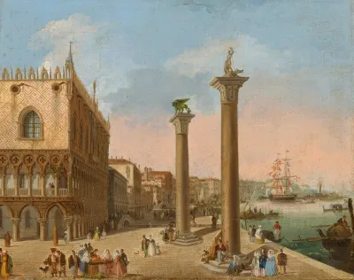 The Molo Towards The Riva Degli Schiavoni Venice