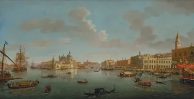 The Molo Venice Looking West Towards The Entrance Of The Grand Canal