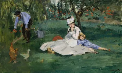 The Monet Family In Their Garden At Argenteuil