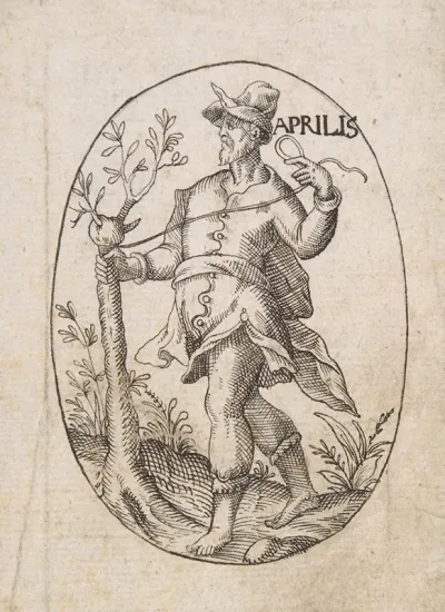 The Month Of April Man Grafting A Branch Onto A Tree