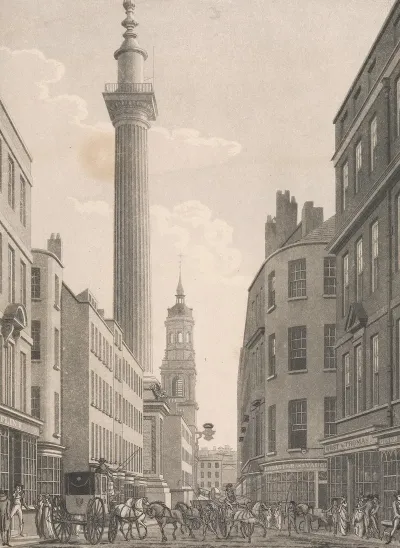 The Monument From Fish Street Hill