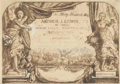 The Moray Minstrels Design For Invitation Card Of Arthur James Lewis