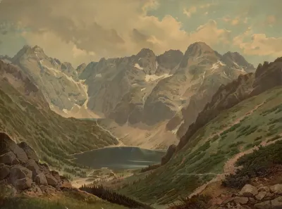 The Morskie Oko Lake In The Tatra Mountains